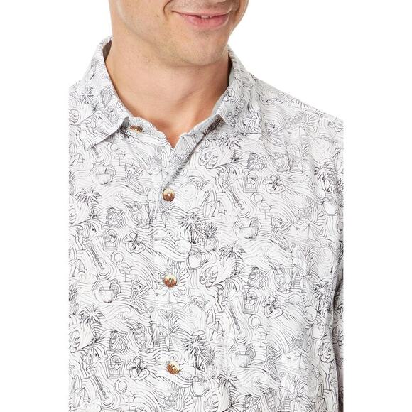 Tommy Bahama Veracruz Cay Hidden Paradise Short Sleeve Shirt Off White Size XXL - Picture 3 of 9